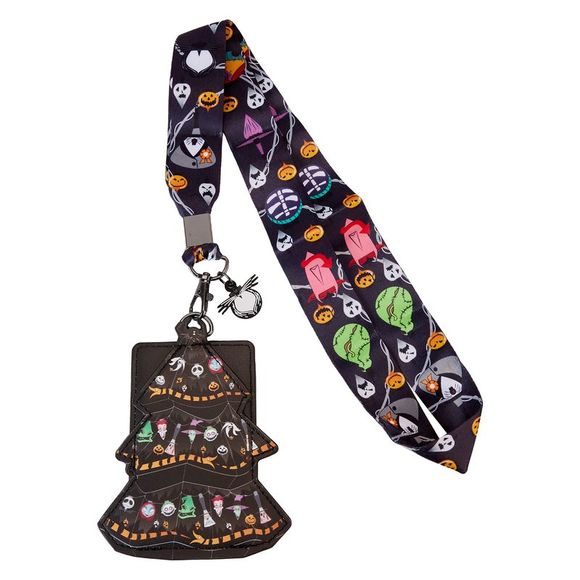 Nightmare Before Christmas Tree String Lights Lanyard With Card Holder - Picture 1 of 2